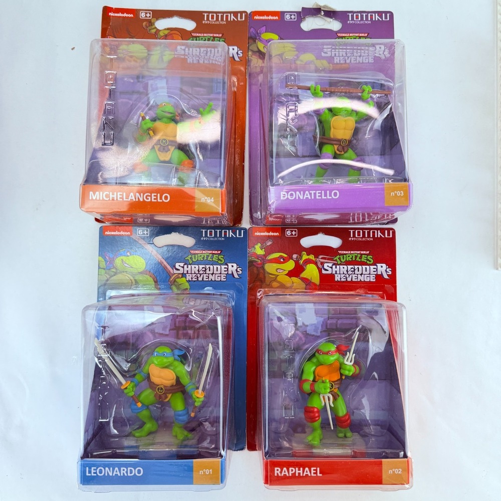 TEENAGE MUTANT NINJA TURTLES TMNT SHREDDERS REVENGE TOTAKU SET x4
